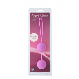 Розовые вагинальные шарики на силиконовой связке GOOD VIBES THE PERFECT BALLS PINK