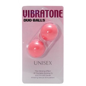 Розовые вагинальные шарики Vibratone DUO-BALLS