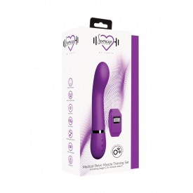 Фиолетовый вибромассажер Kegel G - 20 см.